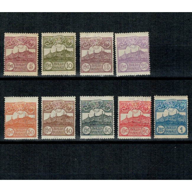 San Marino 19525 - Uzuale, Monte Titiano, serie neuzata incompleta