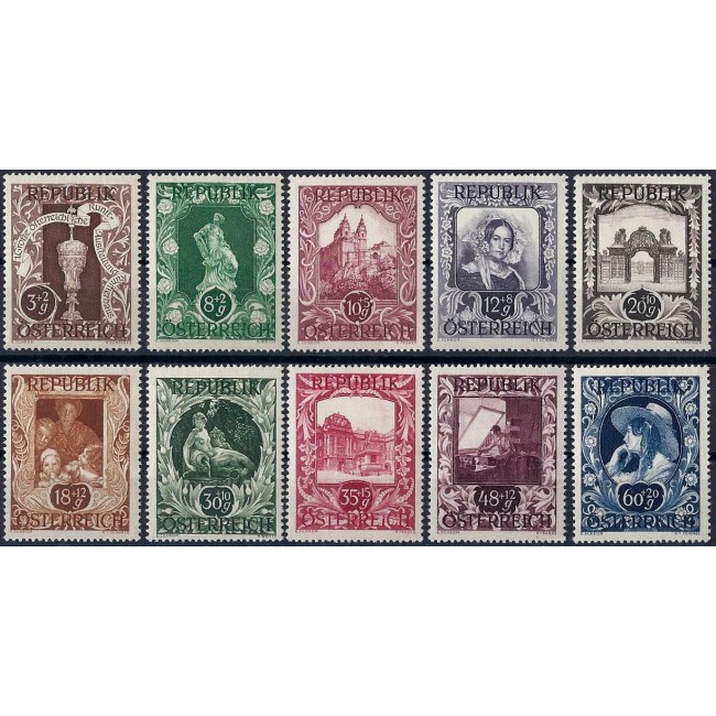 Austria 1947 - Expo arta Viena, serie neuzata