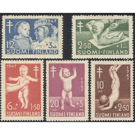 Finlanda 1947 - Copii, prevenția TBC, serie neuzata Finlanda 1947 - Copii, prevenția TBC, serie neuzata