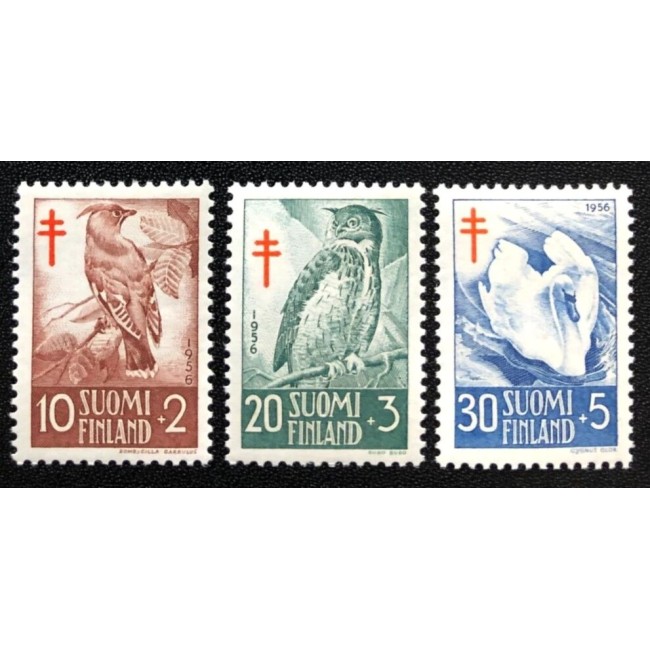 Finlanda 1956 - Păsări, serie neuzata Finlanda 1956 - Păsări, serie neuzata