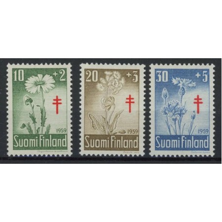 Finlanda 1959 - Flori, serie neuzata Finlanda 1959 - Flori, serie neuzata