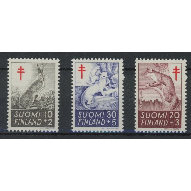 Finlanda 1962 - Fauna, serie neuzata