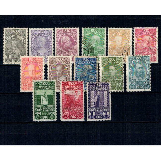 Austria 1910 - Aniversare Franz Iosif, 80 de ani, serie incompleta, stampilata Austria 1910 - Aniversare Franz Iosif, 80 de ani, serie incompleta, stampilata