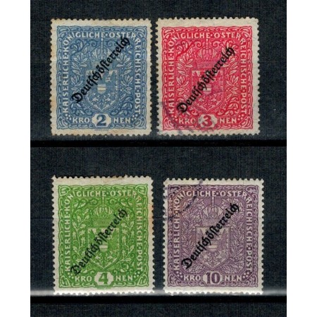 Austria 1919 - Uzuale, supratipar Deutschosterreich, serie stampilata Austria 1919 - Uzuale, supratipar Deutschosterreich, serie stampilata