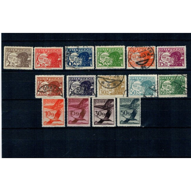 Austria 1925 - Posta Aeriana, serie incompleta