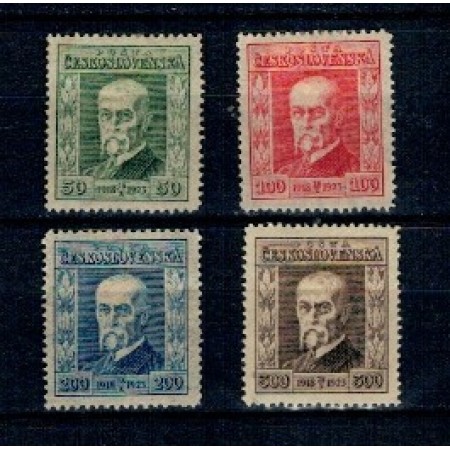 Cehoslovacia 1923 - Președintele Masaryk, serie neștampilata cu șarniere Cehoslovacia 1923 - Președintele Masaryk, serie neștampilata cu șarniere