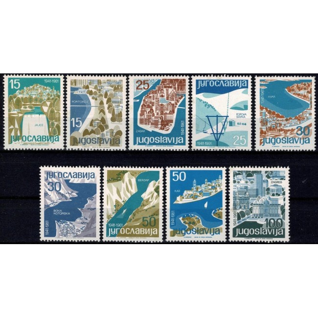 Iugoslavia 1962 - Turism, vederi, orașe, serie neuzata Iugoslavia 1962 - Turism, vederi, orașe, serie neuzata