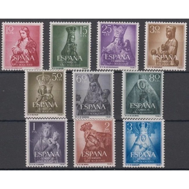 Spania 1954 - Anul Marian, religie, serie neuzata Spania 1954 - Anul Marian, religie, serie neuzata