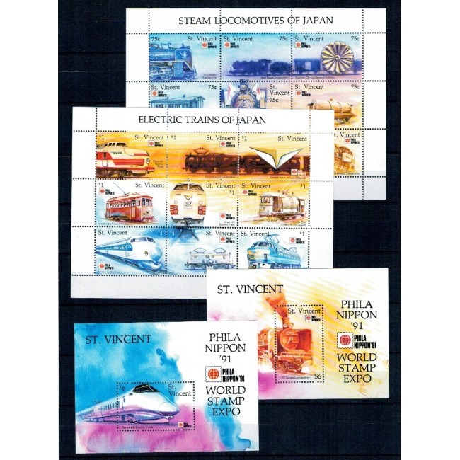 St. Vincent 1991 - Locomotive, minicoli si colite neuzate St. Vincent 1991 - Locomotive, minicoli si colite neuzate