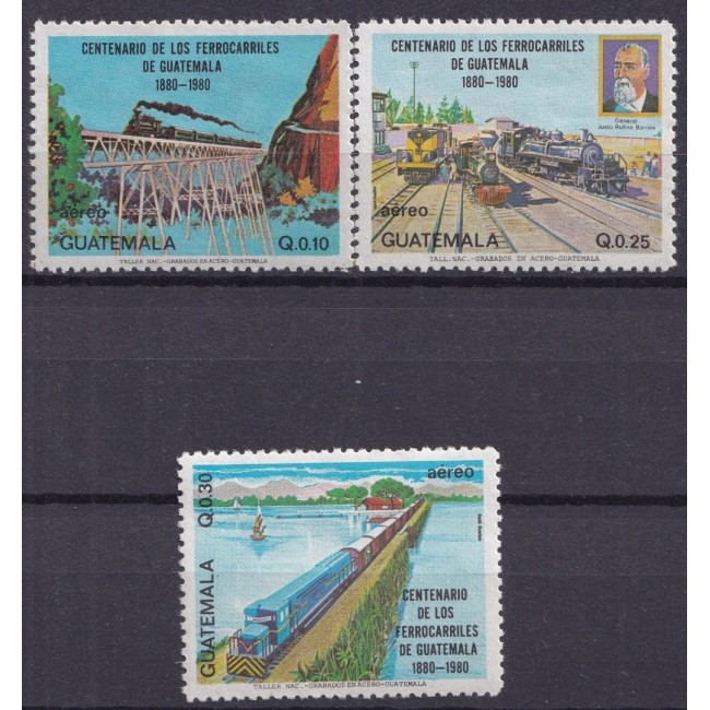 Guatemala 1983 - Cai ferate, trenuri, serie neuzata Guatemala 1983 - Cai ferate, trenuri, serie neuzata