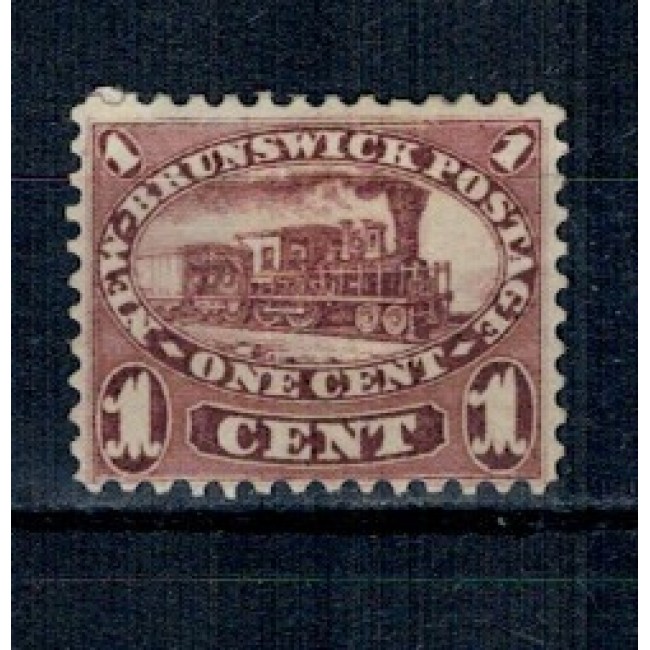 New Brunswick 1863 - Locomotiva, 1c, neștampilat, cu sarniera New Brunswick 1863 - Locomotiva, 1c, neștampilat, cu sarniera