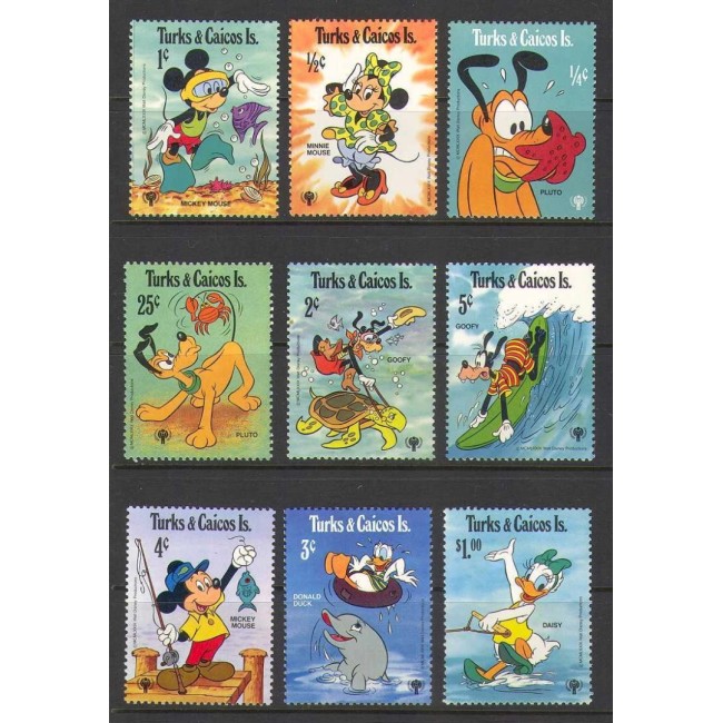 Turks&Caicos 1979 - Disney, desene animate, serie neuzata Turks&Caicos 1979 - Disney, desene animate, serie neuzata