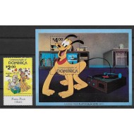 Dominica 1981 - Disney, Pluto, desene animate, serie si colita neuzata
