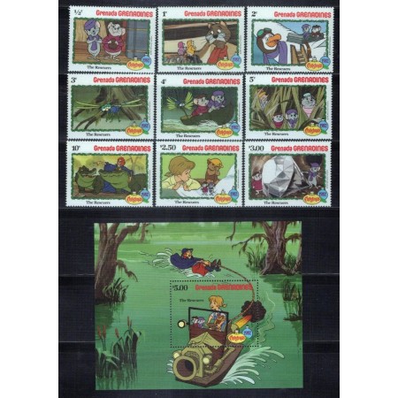 Grenada Grenadines 1982 - Crăciun, Disney, desene animate, serie si colita neuzata Grenada Grenadines 1982 - Crăciun, Disney, desene animate, serie si colita neuzata