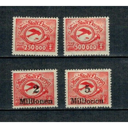 Danzig 1923 - Posta Aeriana, serie nestampilata cu sarniere Danzig 1923 - Posta Aeriana, serie nestampilata cu sarniere