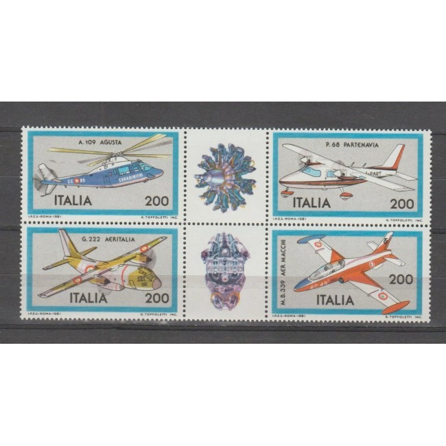 Italia 1981 - Avioane, aviație, serie neuzata Italia 1981 - Avioane, aviație, serie neuzata