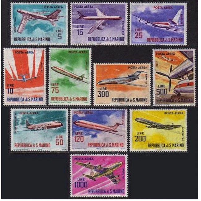 San Marino 1963/1965 - Avioane, aviație, serie neuzata