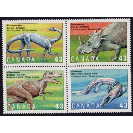Canada 1993 - Fauna preistorica, serie neuzata Canada 1993 - Fauna preistorica, serie neuzata