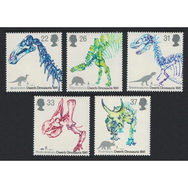 Marea Britanie 1991 - Fauna preistorica, serie neuzata