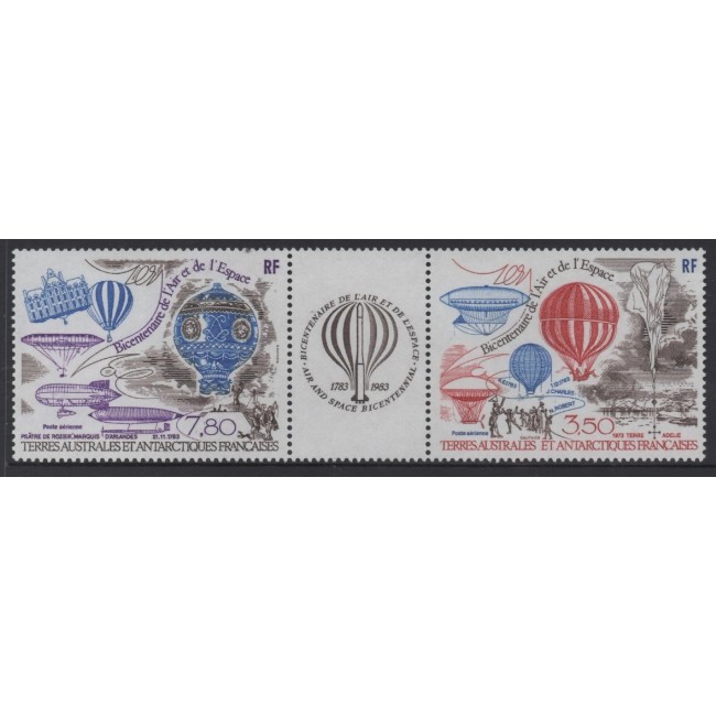 French South and Antarctic Terr. 1984 - Bicentenarul primului zbor, baloane cu aer cald, serie neuzata French South and Antarctic Terr. 1984 - Bicentenarul primului zbor, baloane cu aer cald, serie neuzata