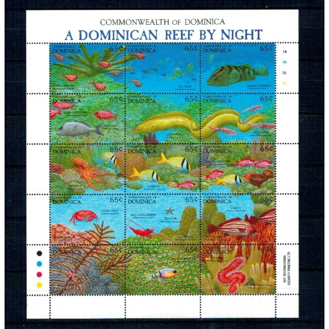 Dominica 1992 - Fauna marina, minicoala neuzata Dominica 1992 - Fauna marina, minicoala neuzata