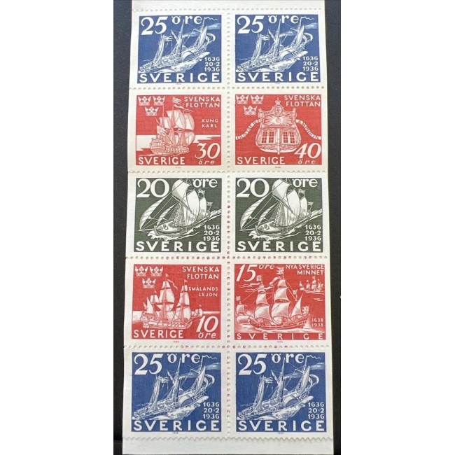 Suedia 1966 - Vapoare, flota suedeza, serie neuzata in carnet Suedia 1966 - Vapoare, flota suedeza, serie neuzata in carnet