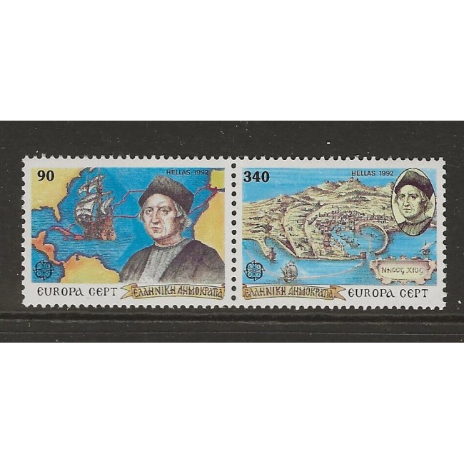 Grecia 1992 - Europa, CEPT, descoperirea Americii, serie neuzata Grecia 1992 - Europa, CEPT, descoperirea Americii, serie neuzata