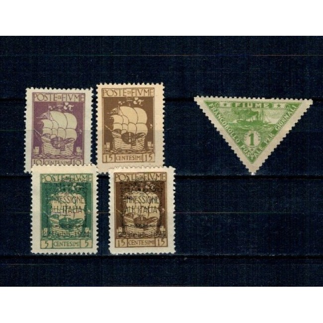 Fiume 1920-1924 - Mit lot timbre nestampilate, cu sarniere Fiume 1920-1924 - Mit lot timbre nestampilate, cu sarniere
