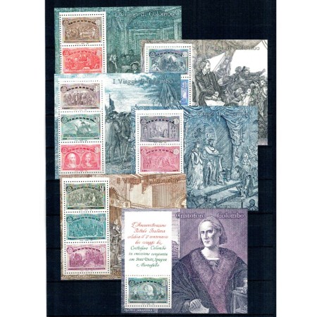 Italia 1992 - Călătoriile lui Cristofor Columb, set colite neuzate Italia 1992 - Călătoriile lui Cristofor Columb, set colite neuzate