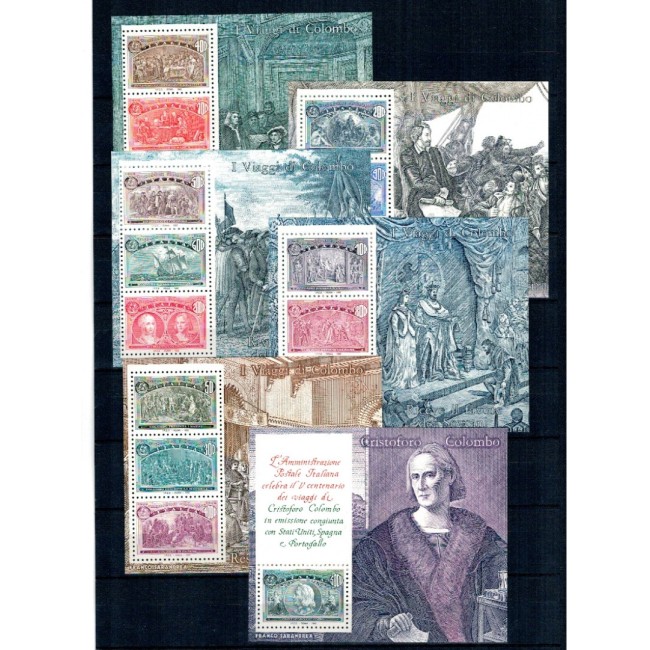 Italia 1992 - Călătoriile lui Cristofor Columb, set colite neuzate Italia 1992 - Călătoriile lui Cristofor Columb, set colite neuzate