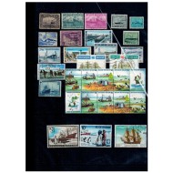 Clasor gros cu o colecție de timbre cu tematica vapoare, navigație, majoritatea stampilate