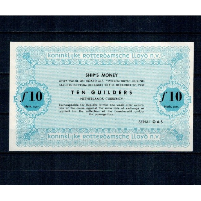 LLoyd, Olanda 1957 - 10 gulden, Willen Ruys, Bali, bancnota LLoyd, Olanda 1957 - 10 gulden, Willen Ruys, Bali, bancnota