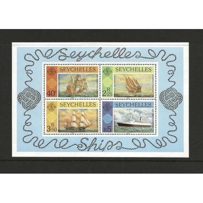 Seychelles 1981 - Vapoare, navigație, bloc neuzat Seychelles 1981 - Vapoare, navigație, bloc neuzat