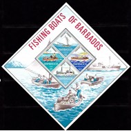 Barbados 1974 - Vapoare, bărci de pescuit, bloc neuzat