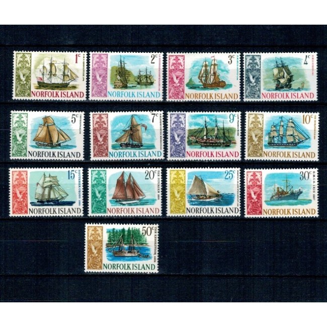 Norfolk Island 1967 - Vapoare, serie incompleta neuzata Norfolk Island 1967 - Vapoare, serie incompleta neuzata