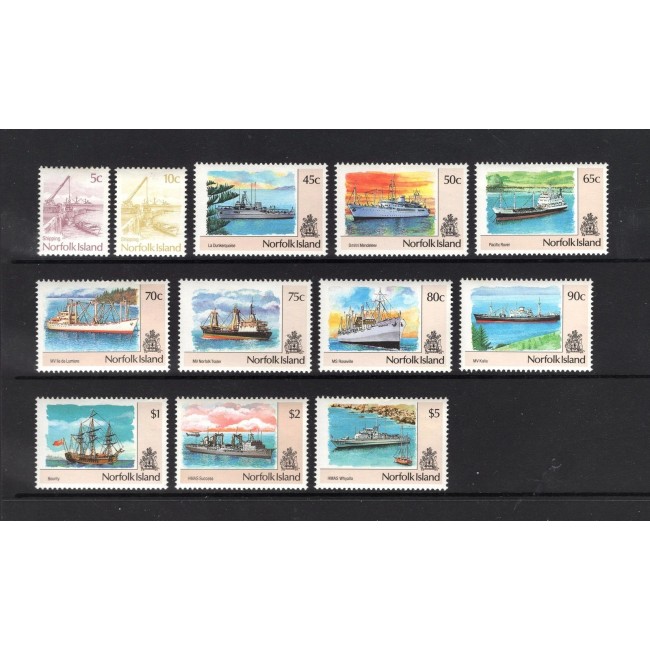 Norfolk Island 1990 - Uzuale, vapoare, serie neuzata Norfolk Island 1990 - Uzuale, vapoare, serie neuzata