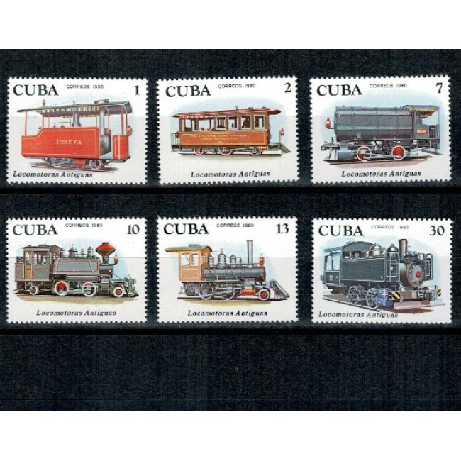 Cuba 1980 - Locomotive, serie neuzata