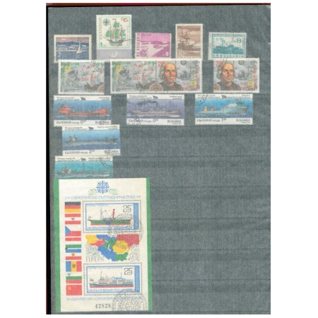 Clasor cu timbre tematica vapoare, navigatie