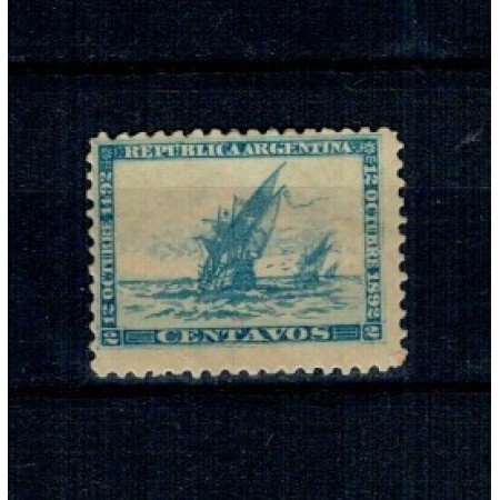 Argentina 1892 - Aniversare descoperirea Americii, 2c nestampilat, cu sarniera