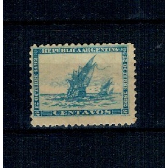 Argentina 1892 - Aniversare descoperirea Americii, 2c nestampilat, cu sarniera