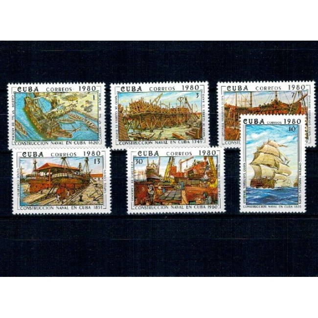 Cuba 1980 - Construcția de vapoare, serie neuzata