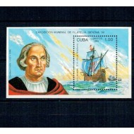 Cuba 1992 - Descoperirea Americii, Columb, vapor, colita neuzata