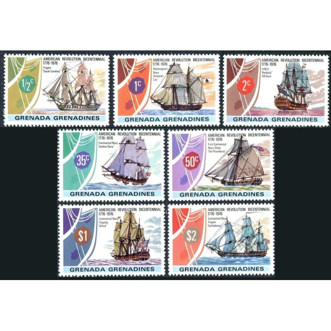 Grenada Grenadines 1976 - Bicentenarul independentei Americane, serie neuzata Grenada Grenadines 1976 - Bicentenarul independentei Americane, serie neuzata