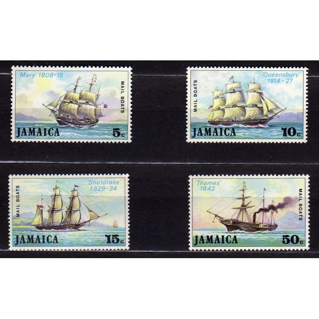 Jamaica 1974 - Vapoare, mail boats, serie neuzata Jamaica 1974 - Vapoare, mail boats, serie neuzata