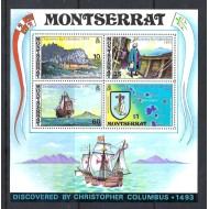 Montserrat 1973 - Cristofor Columb, bloc neuzat