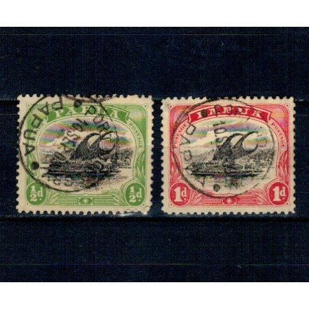 Papua 1907 - Mi.No.32-33 stampilate Papua 1907 - Mi.No.32-33 stampilate