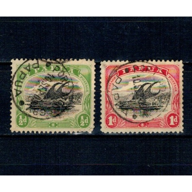 Papua 1907 - Mi.No.32-33 stampilate Papua 1907 - Mi.No.32-33 stampilate