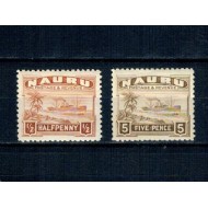Nauru 1937/47 - Mi.No.15,22 neștampilate, cu șarniere