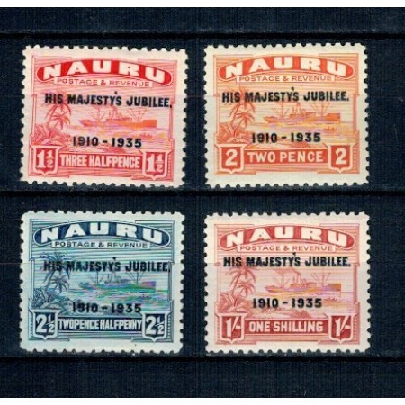 Nauru 1935 - Jubileu Regele George V, serie neștampilata cu șarniere Nauru 1935 - Jubileu Regele George V, serie neștampilata cu șarniere