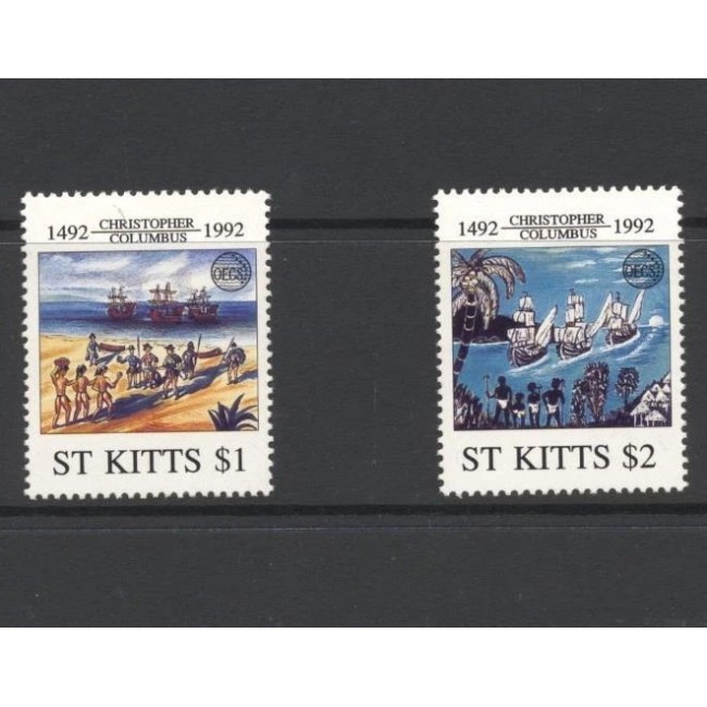 St. Kitts 1992 - Descoperirea Americii, Columb, serie neuzata St. Kitts 1992 - Descoperirea Americii, Columb, serie neuzata